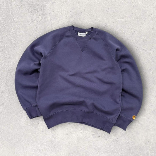 Vintage Carhartt WIP Sweatshirt Purple (Womens S)