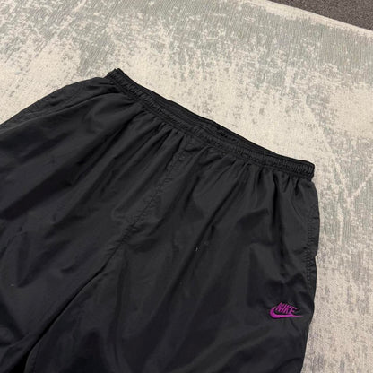 Vintage 90s Nike Baggy Tracksuit Bottoms Black (XXL)