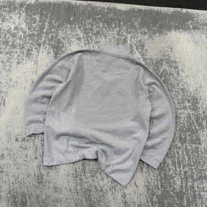 Vintage 00s Reebok Quarter Zip Sweatshirt Grey (M)