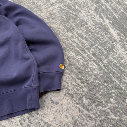 Vintage Carhartt WIP Sweatshirt Purple (Womens S)