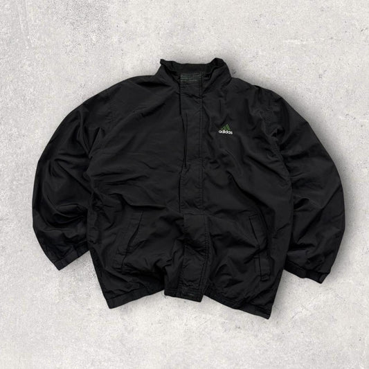 Vintage 90s Adidas Windbreaker Jacket Black (L)