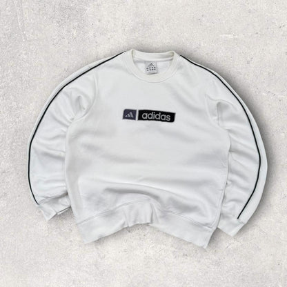 Vintage Y2K Adidas Spell Out Sweatshirt White (M)