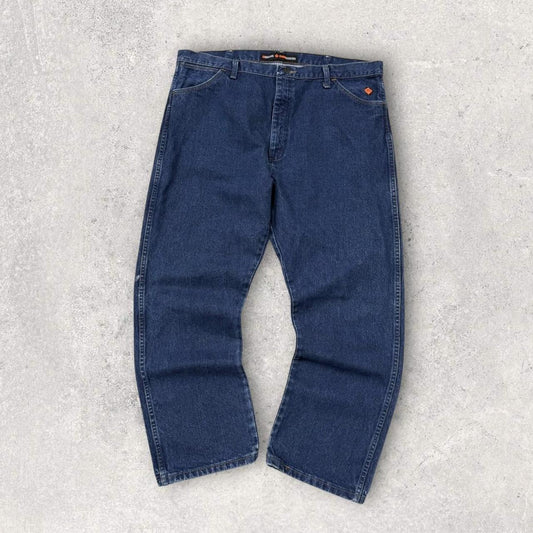 Vintage 00s Wrangler Relaxed Fit Workwear Jeans Blue (42x30)