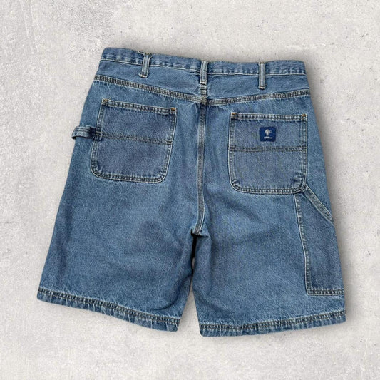 Vintage 00s RK Brand Baggy Carpenter Jorts Blue (36)