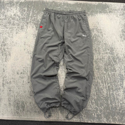 Vintage Y2K Puma Technical Baggy Tracksuit Bottoms Grey (L)