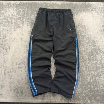 Vintage 00s Nike Baggy Cargo Tracksuit Bottoms Grey (XL)