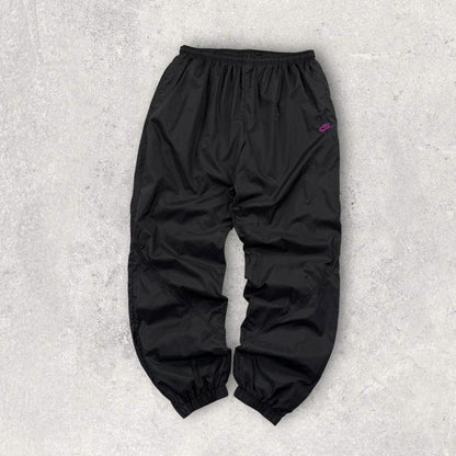 Vintage 90s Nike Baggy Tracksuit Bottoms Black (XXL)