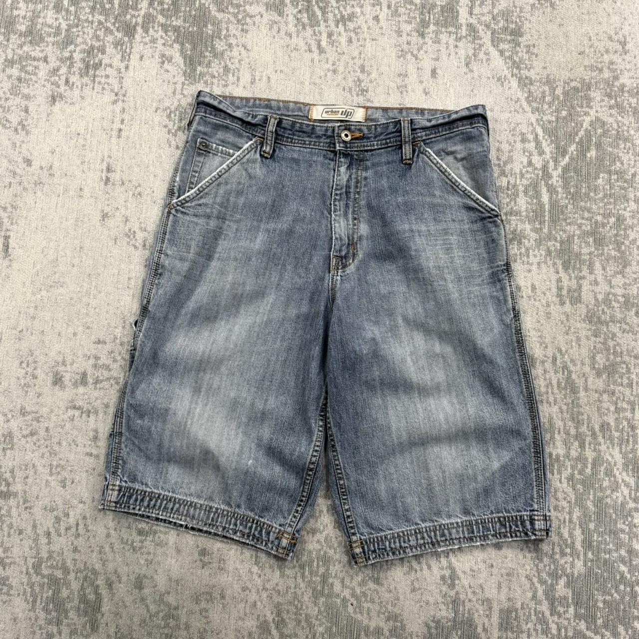 Vintage 00s Urban Up Baggy Hip Hop Jorts Blue (32)