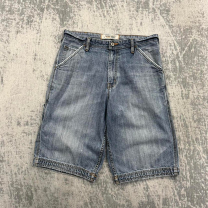 Vintage 00s Urban Up Baggy Hip Hop Jorts Blue (32)