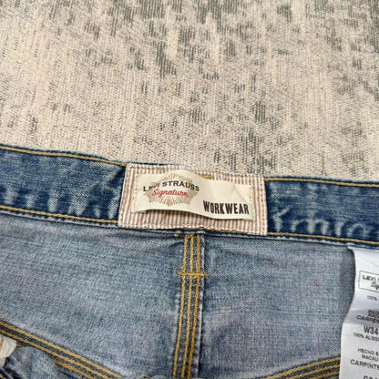 Vintage 00s Levi’s Baggy Carpenter Jorts Blue (34)
