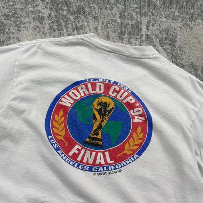 Vintage 1994 World Cup Champions Brazil Graphic T Shirt White (S)