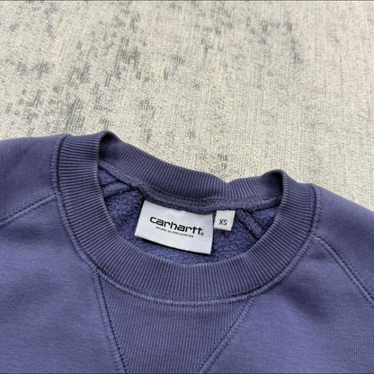 Vintage Carhartt WIP Sweatshirt Purple (Womens S)