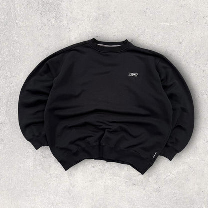 Vintage 00s Reebok Small Logo Sweatshirt Black (L)
