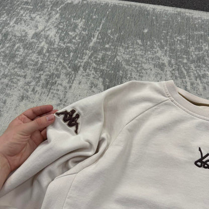 Vintage 00s Kappa Script Sweatshirt Cream (XL)