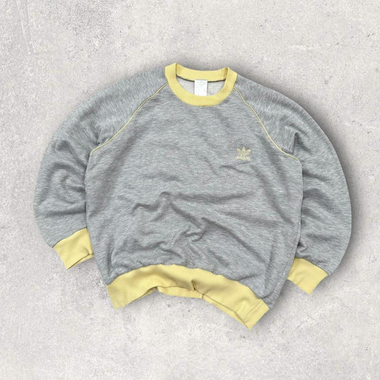 Vintage 90s Adidas Small Logo Sweatshirt Grey (S)