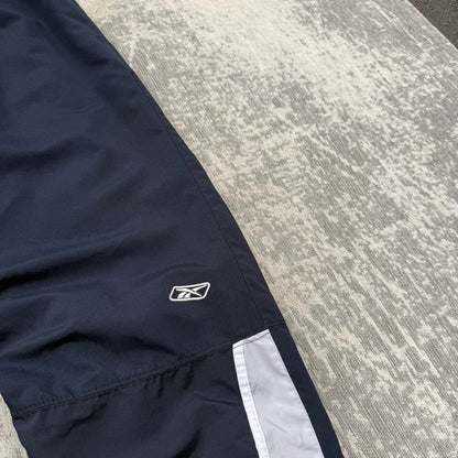 Vintage Y2K Reebok Baggy Tracksuit Bottoms Navy (M)